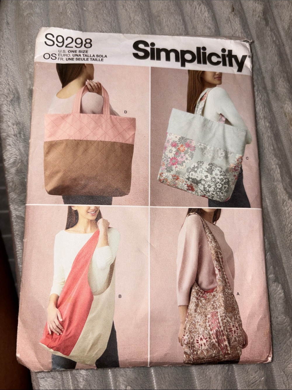 Simplicity S9298 tote bag